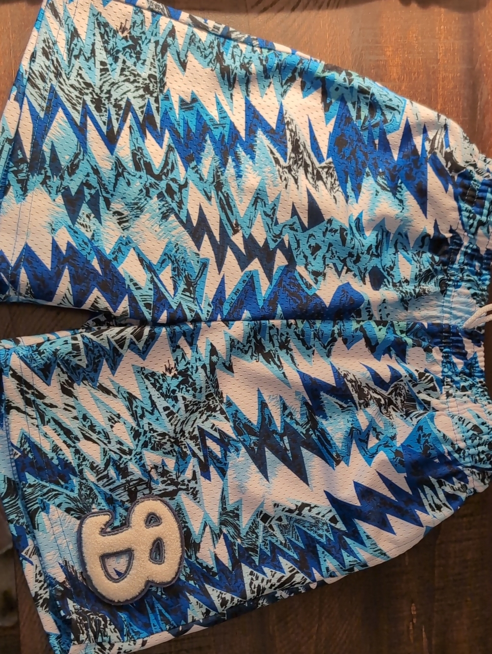 Kids Blue Graphic Athletic Shorts - BKTSQD